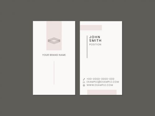 Beige Business Card Editable Template - 440289895