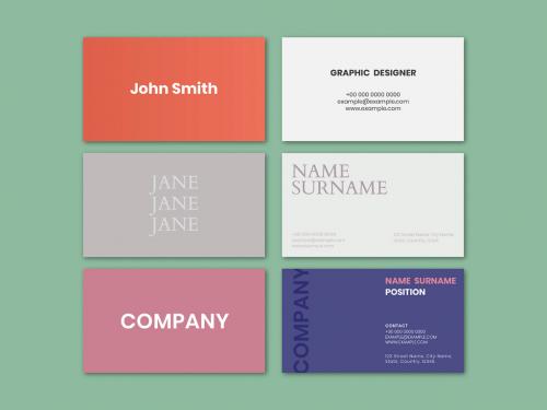 Business Card Template in Colorful Design - 440289927