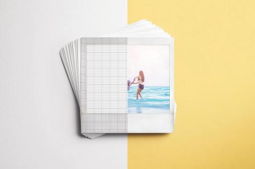 Instant Pictures Mockup Fan Stack
