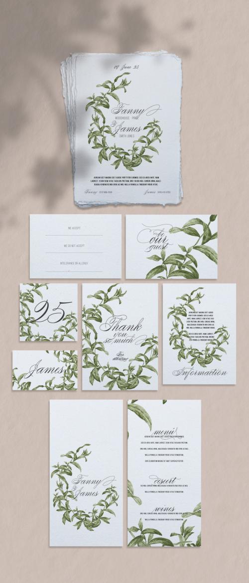 Green Wedding Stationery Set - 441238360