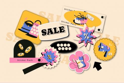 Yellow Fashion Sale Asset Illustration