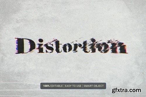 Glitch Distortion Editable Text Effect U4TPUR7