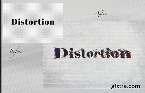 Glitch Distortion Editable Text Effect U4TPUR7