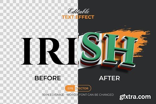 Irish 3D Text Effect Style AX3CZVU