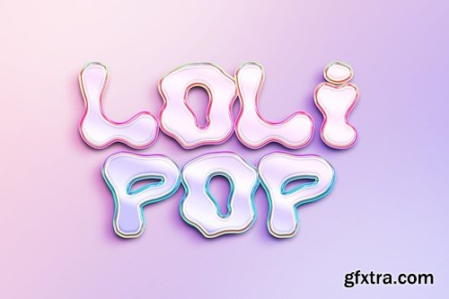 Lollipop Hologram Text Effect K5J25JP