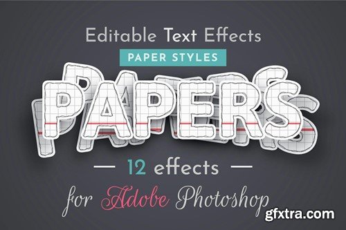 12 Paper Raster Text Effects PPU5FBZ