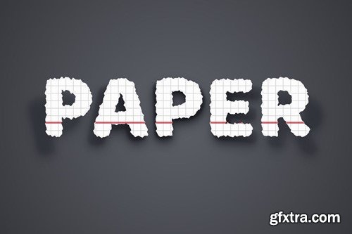 12 Paper Raster Text Effects PPU5FBZ