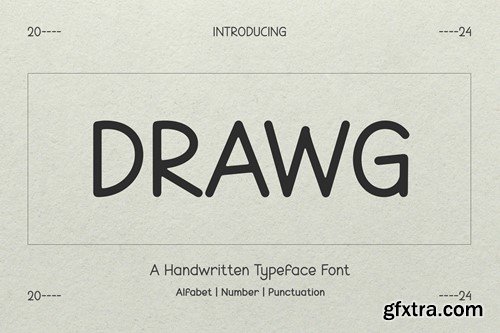 DRAWG - A Handwriting Typeface Font TVUJ227