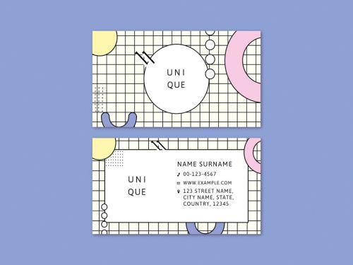 Geometric Business Card Template - 441407821