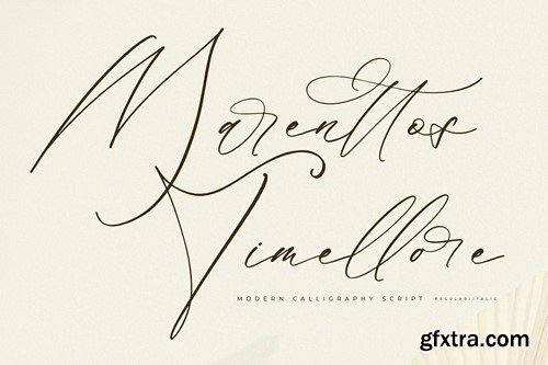 Marenttos Timellore Modern Calligraphy Font A3QFFAY