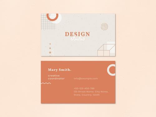 Neo Memphis Business Card Layout - 441407860