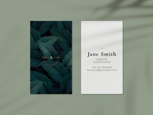 Green Foliage Business Card Template - 441407899