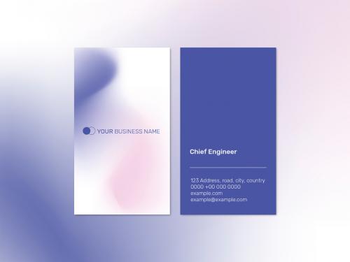 Purple Gradient Business Card Template - 441407902