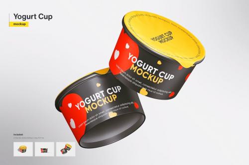 Yogurt Cup Mockup