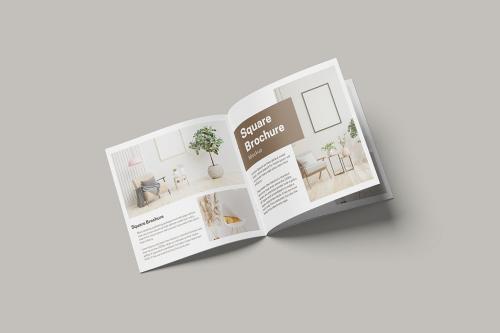 square brochure mockup