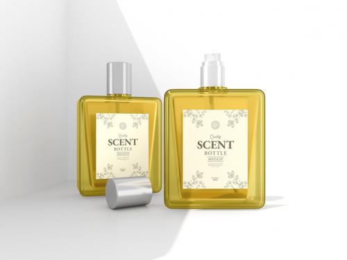 Luxury Perfume Spray Bottle Packaging Mockup Set