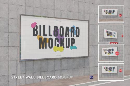 Street Wall Billboard Mockup