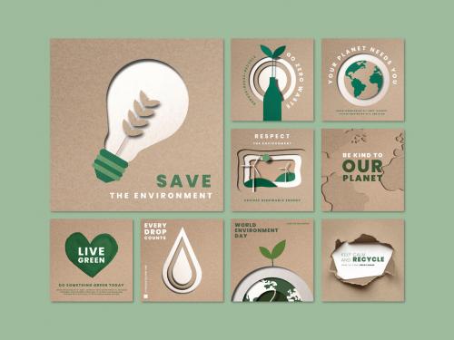 Save the Planet Layout for World Environment Day Campaign - 442162607