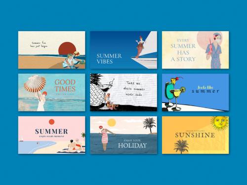 Summer Quote Editable Layout Set - 442162612