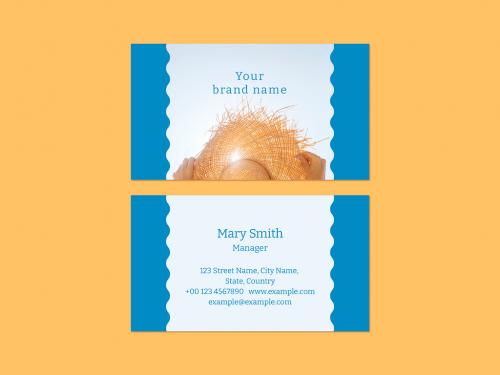 Summer Business Card Layout - 442162633