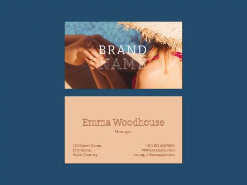 Summer Style Business Card Layout for Fashion Brands - 442162646