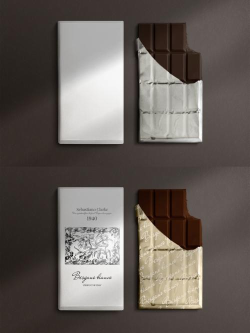 Chocolate Bar Packaging Design Mockup - 442162667