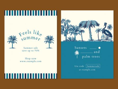 Blue Summer Sale Poster Layout - 442162714