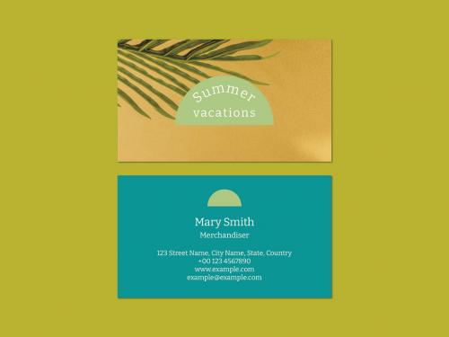 Editable Summer Style Name Card Layout - 442162716