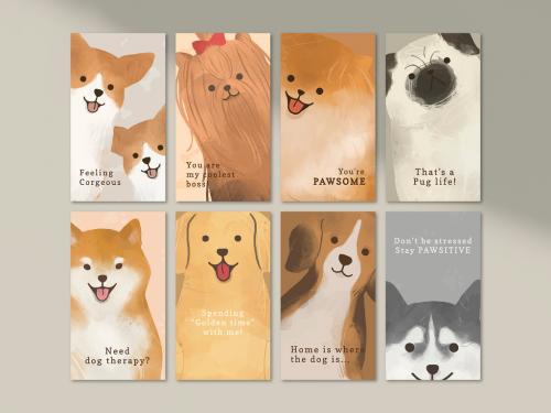 International Dog Day Layout for Social Media Story - 442162721