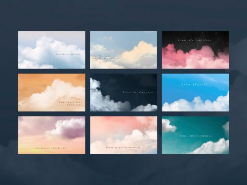 Sky and Clouds Banner Layour - 442162758