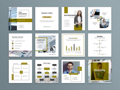 12 Business Social Media Layouts for Modern Company - 442385180