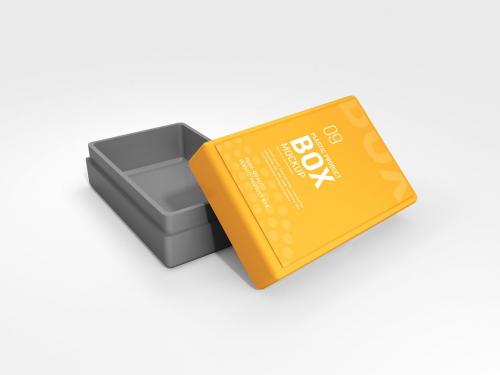 Plastic Product Box Branding Mockup Set