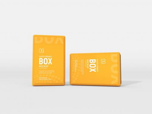 Plastic Product Box Branding Mockup Set