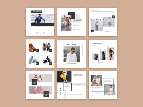 Modern Fashion Social Media Post Layouts - 442392452