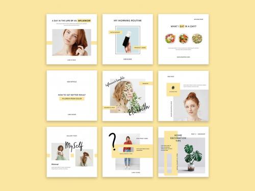 12 Minimal Square Social Layouts - 442392464