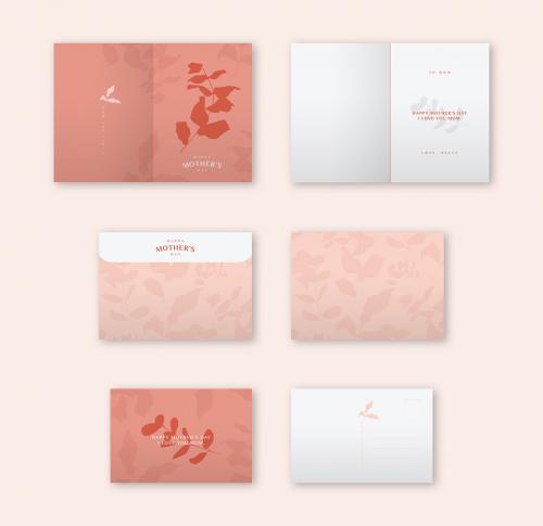 Simple Floral Greeting Card Set - 442396016