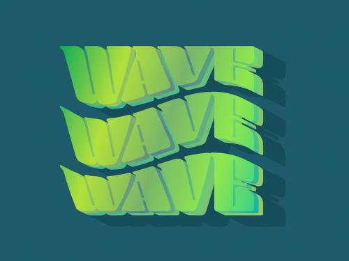 Wave Text Effect - 442396021