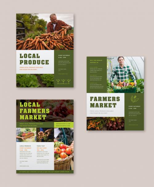 Farmers Market Flyer Set - 442396026