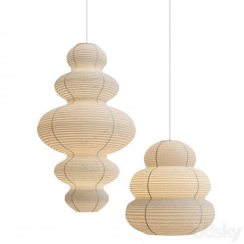 Wabi-sabi paper ceiling lights