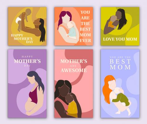 Illustrated Social Media Posts for Mother's Day - 442396074