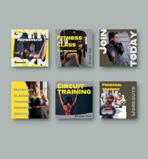 Gym Fitness Training Social Set - 442396078