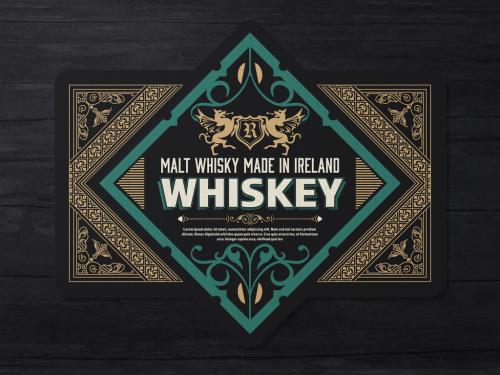 Vintage Liquor Label Packaging Layout  - 442406754