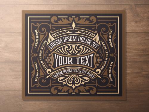 Vintage Style Label Layout - 442406776