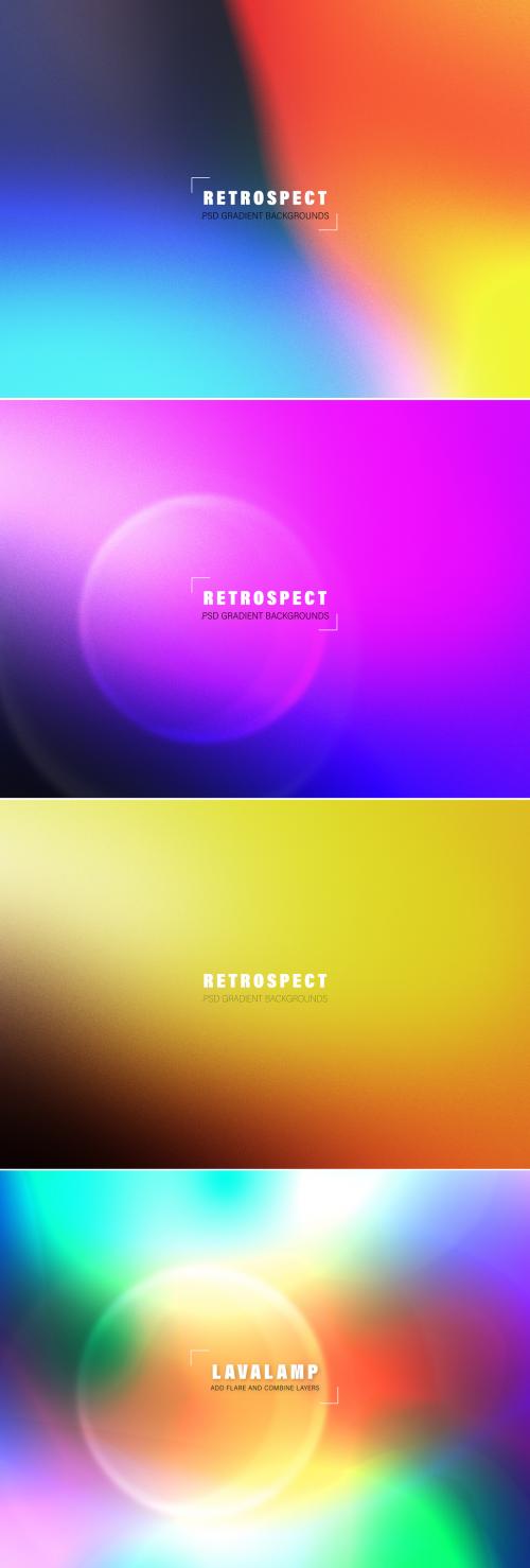 Retro Gradient Background Set - 442417295