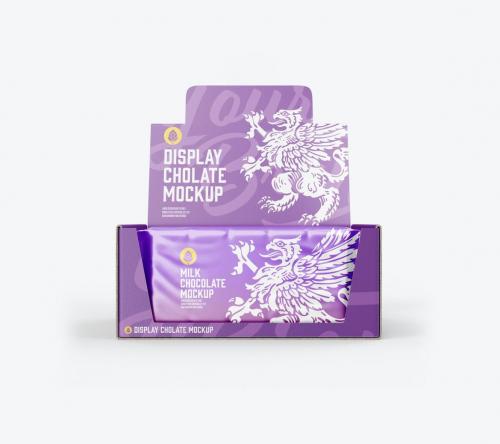 Display Box For Chocolate Bars Mockup