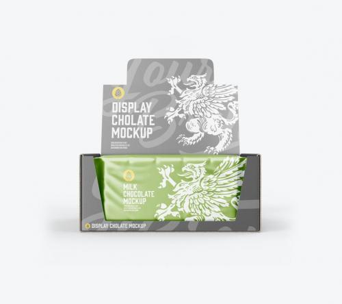 Display Box For Chocolate Bars Mockup