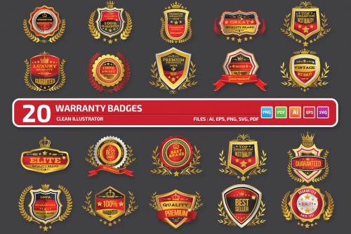 20 Warranty Badges