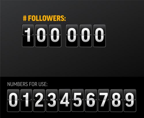 Followers or Likes Record Badge Editable Counter Layout - 442423010