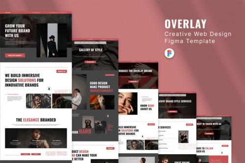 Overlay Brand Design Website UI Kit Figma Template