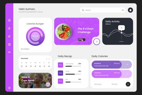 Fitness Dashboard UI